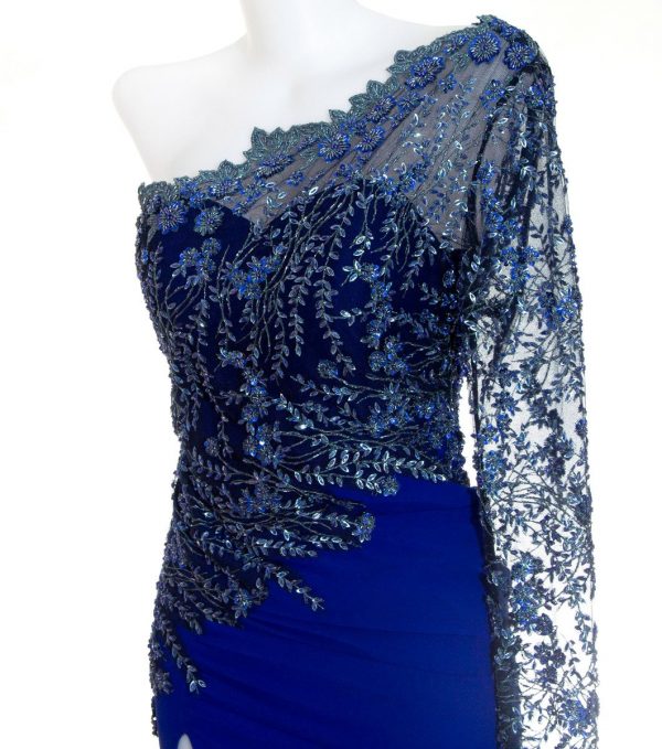 Crystal blue gown | ZuZa fashion